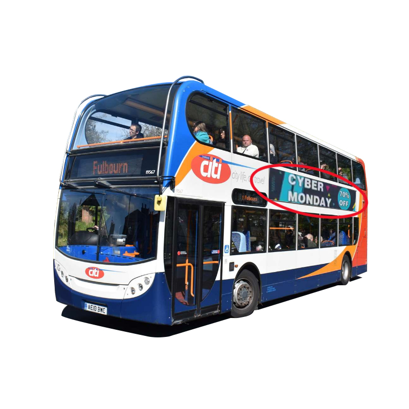 Cartel LED digital en autobús - publicidad digital en vehículos - 6