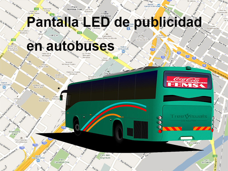 Cartel LED digital en autobús - publicidad digital en vehículos - 1