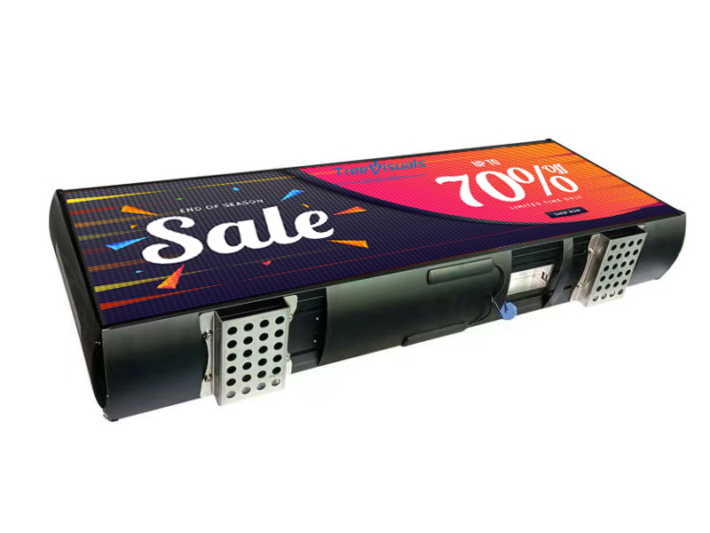 Pantalla LED en el techo del coche para publicidad - publicidad digital en vehículos - 3